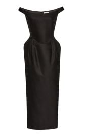 Off-The-Shoulder Cotton-Blend Taffeta Midi Dress By Magda Butrym at Moda Operandi